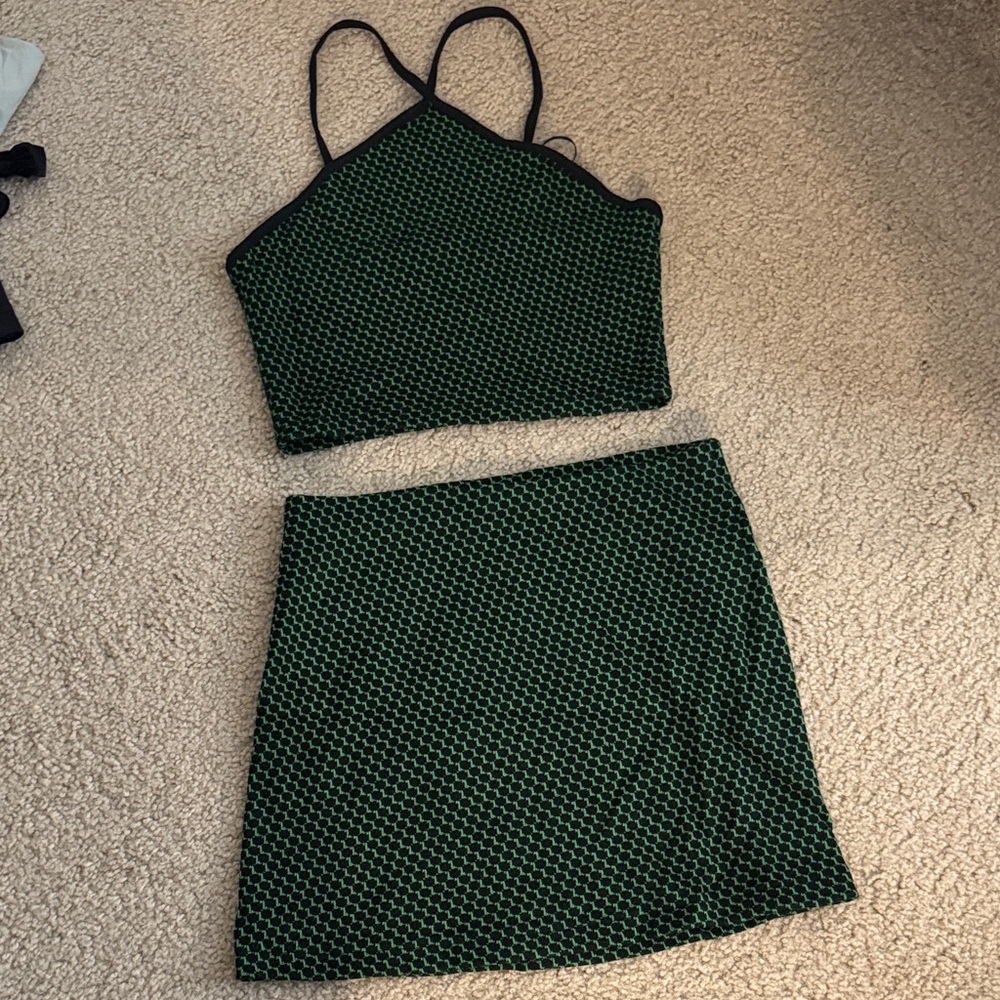 Zara Green Patterned Women's Set